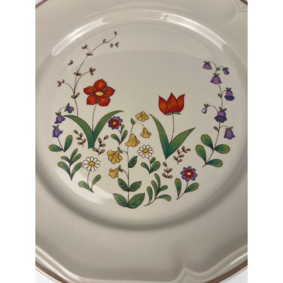 Vintage Newcor 1986 Stoneware 6001 Spring Garden Dinner Plate Replacement - Picture 2 of 6